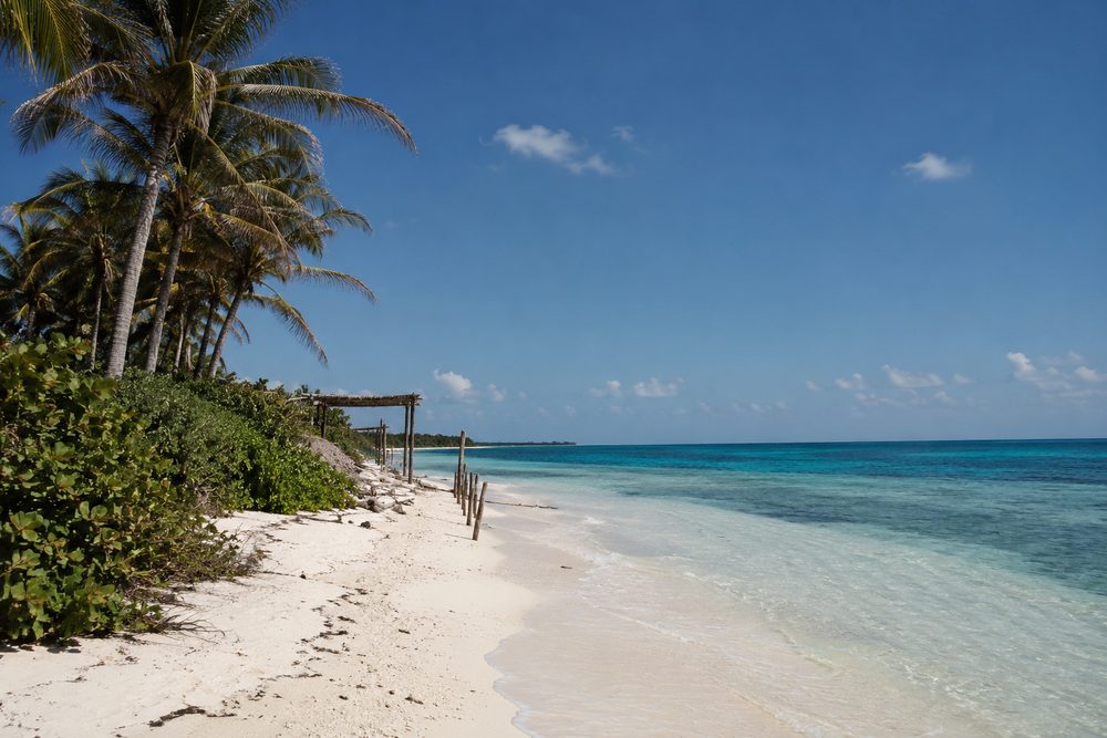 Vue de la côte de la Riviera Maya